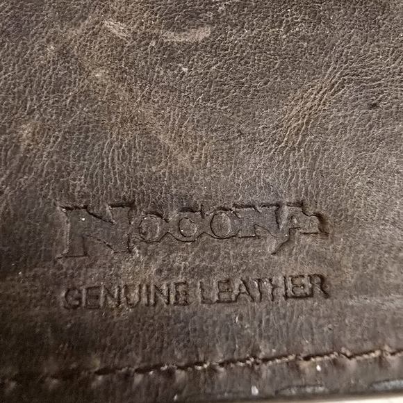 Nocona Genuine Leather Wallet with tooling & fur - Picture 4 of 6